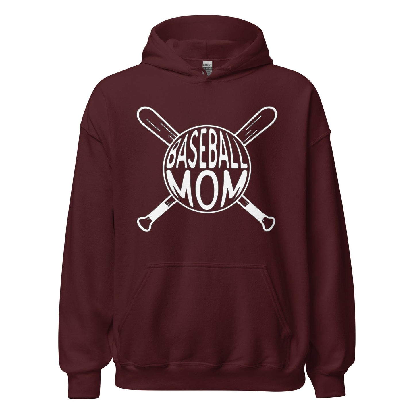 Baseball Mom Hoodie Maroon / S Spirit Gear Collective Hoodie