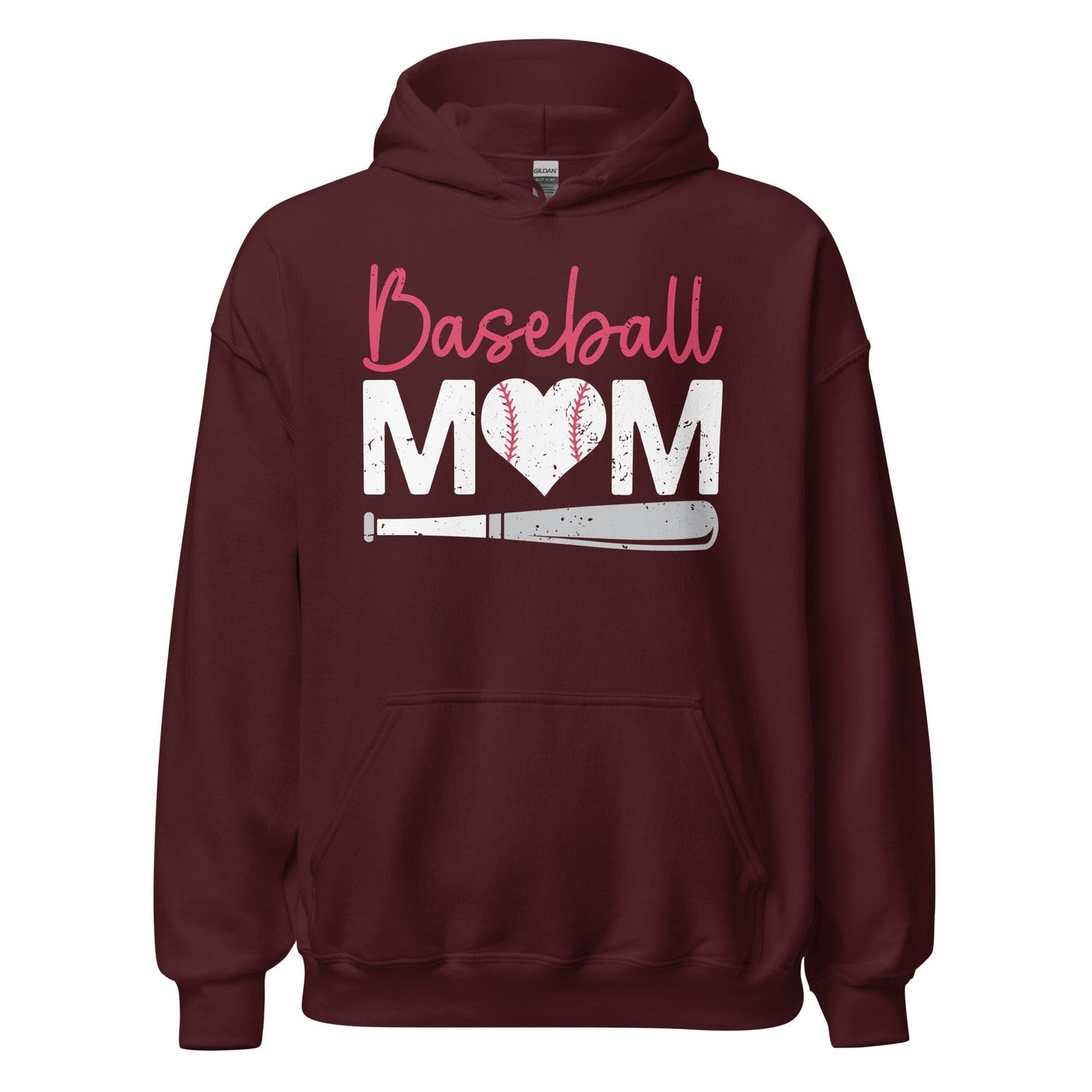 Baseball Mom Hoodie Maroon / S Spirit Gear Collective Hoodie