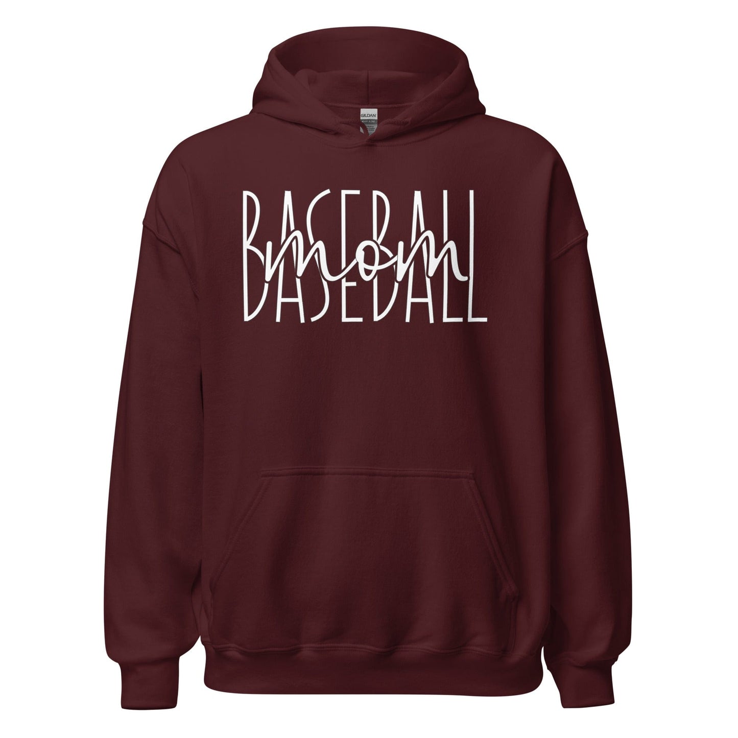 Baseball Mom Hoodie Maroon / S Spirit Gear Collective Hoodie