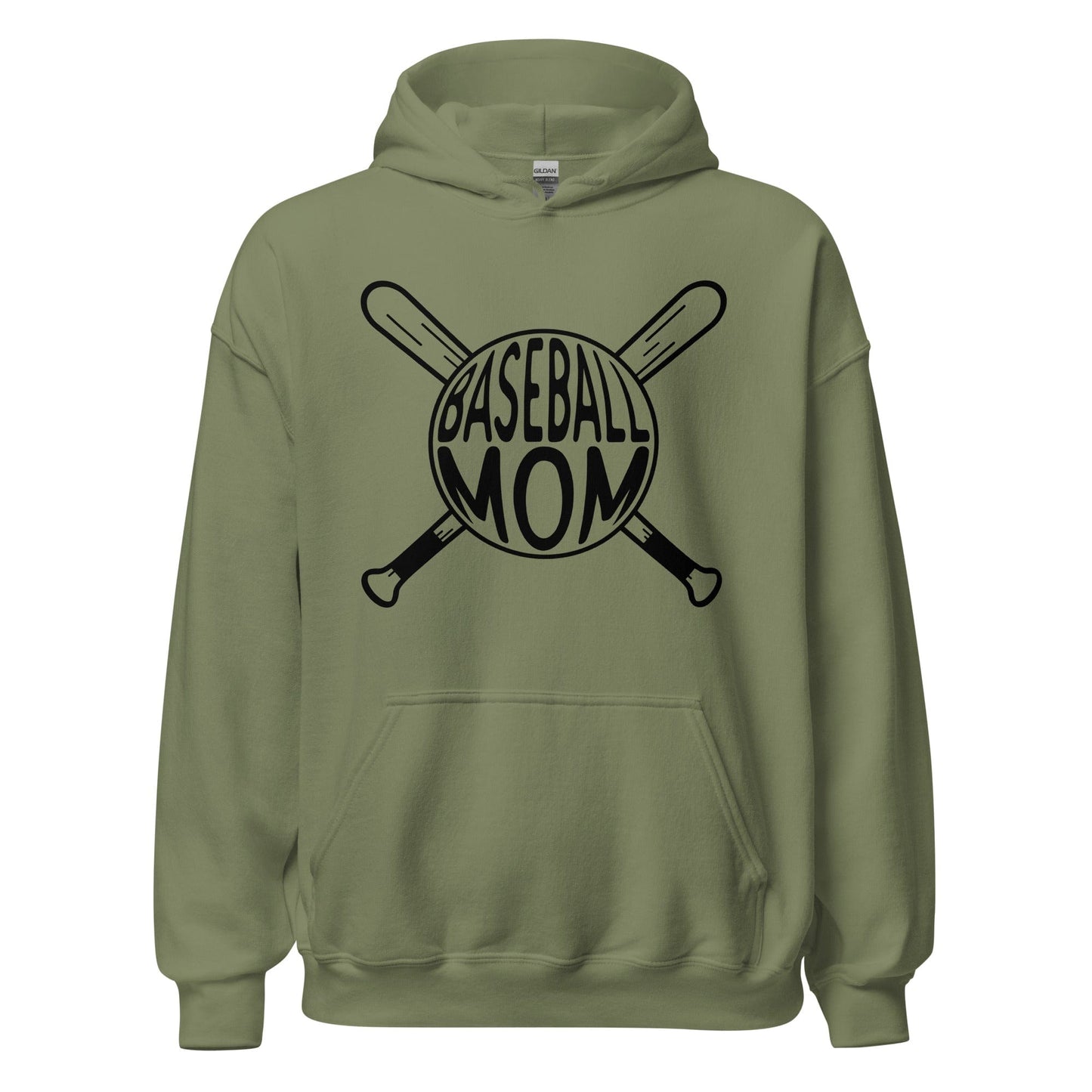 Baseball Mom Hoodie Military Green / S Spirit Gear Collective Hoodie