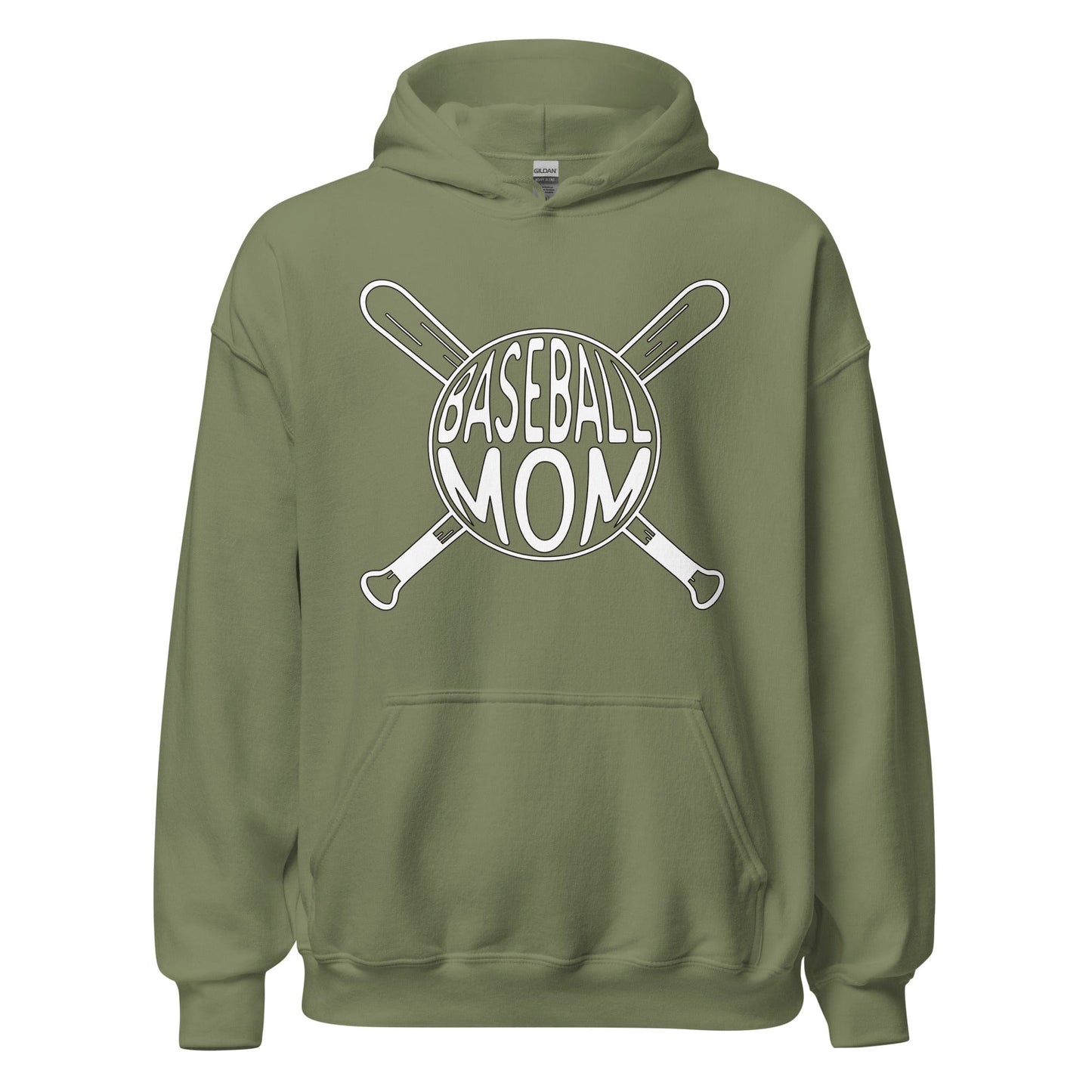 Baseball Mom Hoodie Military Green / S Spirit Gear Collective Hoodie