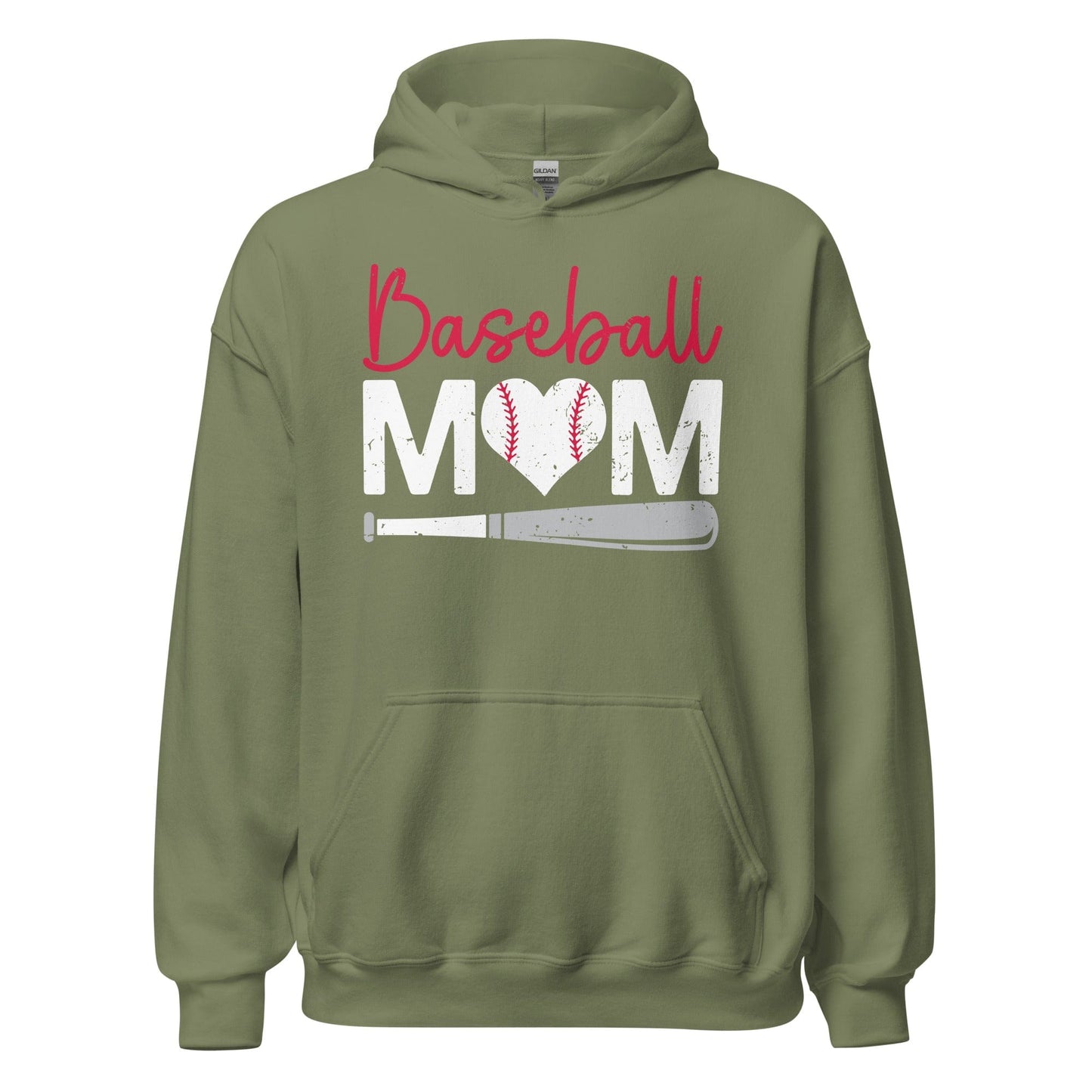 Baseball Mom Hoodie Military Green / S Spirit Gear Collective Hoodie