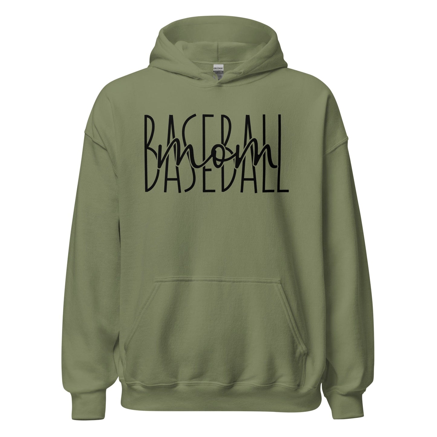 Baseball Mom Hoodie Military Green / S Spirit Gear Collective Hoodie