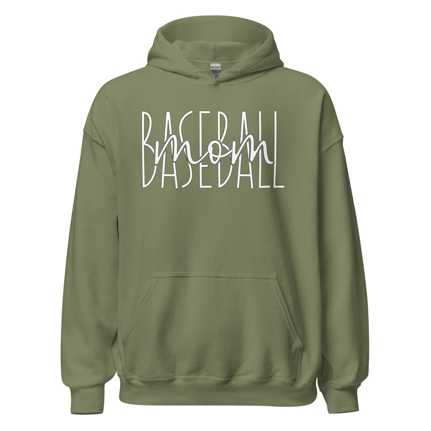 Baseball Mom Hoodie Military Green / S Spirit Gear Collective Hoodie