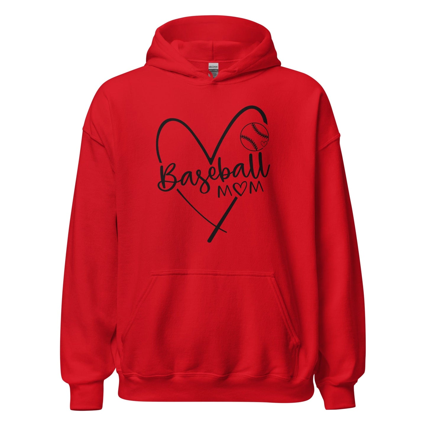 Baseball Mom Hoodie Red / S Spirit Gear Collective Hoodie