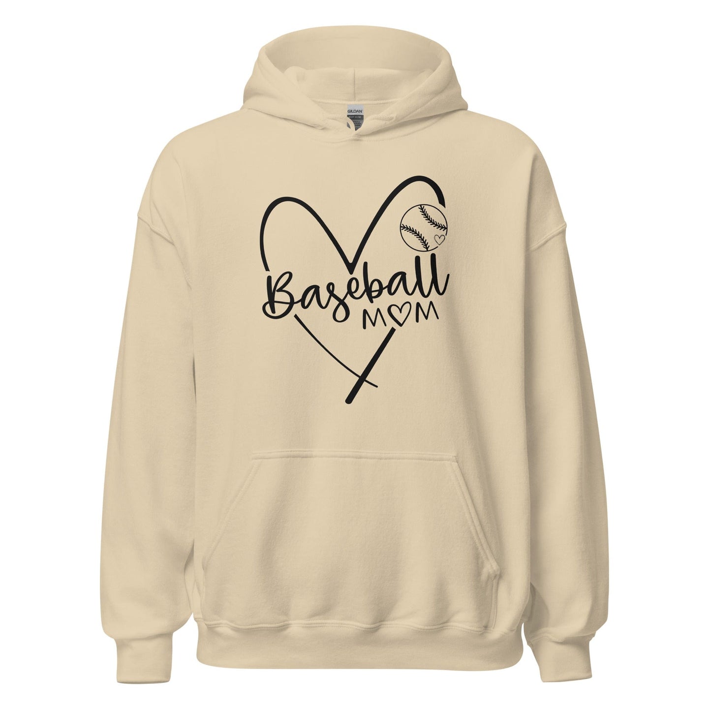 Baseball Mom Hoodie Sand / S Spirit Gear Collective Hoodie