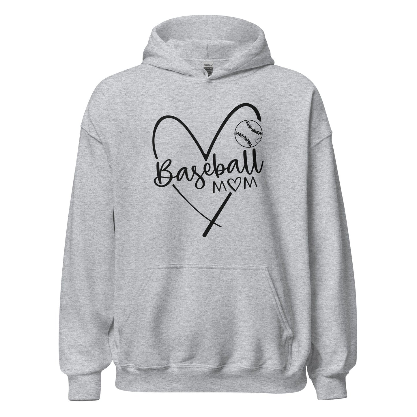 Baseball Mom Hoodie Sport Grey / S Spirit Gear Collective Hoodie