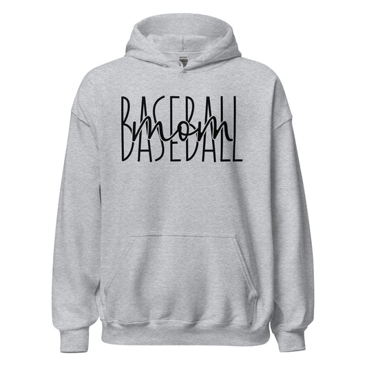 Baseball Mom Hoodie Sport Grey / S Spirit Gear Collective Hoodie