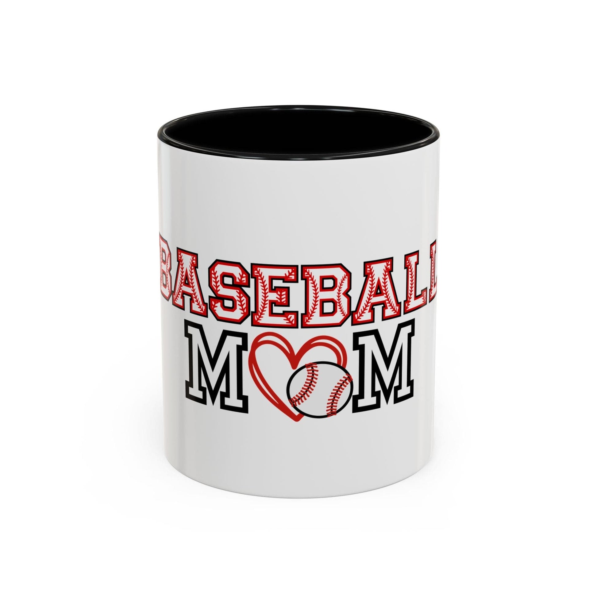 Baseball Mom Mug | Sports Mom Coffee Cup | Baseball Gift for Mom | Color Accent Mug | Mother’s Day Gift | Team Mom Mug 11oz / Black Printify Mug
