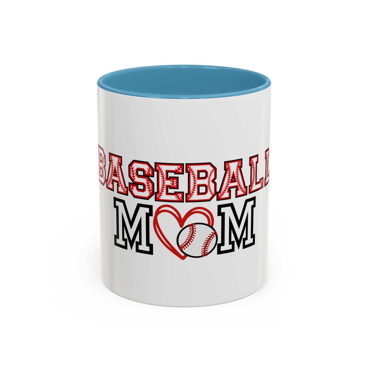 Baseball Mom Mug | Sports Mom Coffee Cup | Baseball Gift for Mom | Color Accent Mug | Mother’s Day Gift | Team Mom Mug 11oz / Light Blue Printify Mug