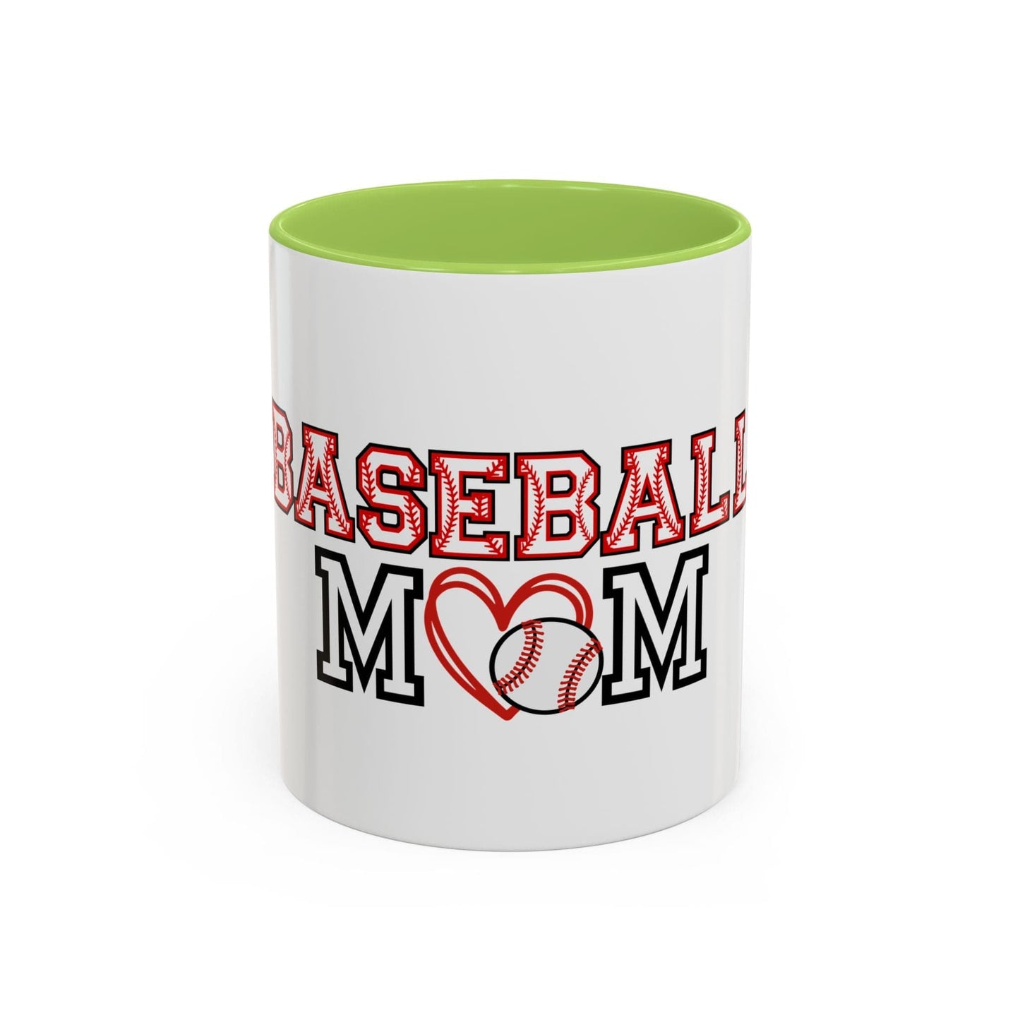 Baseball Mom Mug | Sports Mom Coffee Cup | Baseball Gift for Mom | Color Accent Mug | Mother’s Day Gift | Team Mom Mug 11oz / Light Green Printify Mug