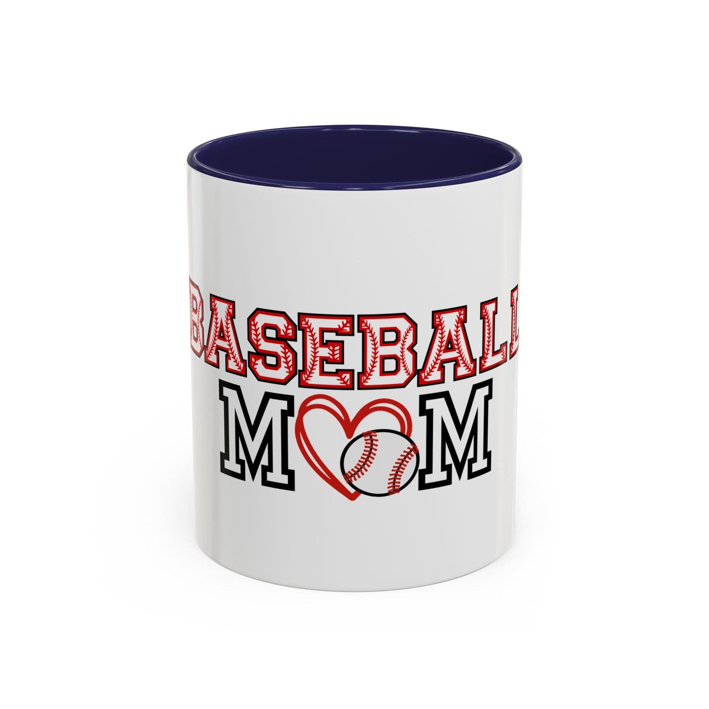 Baseball Mom Mug | Sports Mom Coffee Cup | Baseball Gift for Mom | Color Accent Mug | Mother’s Day Gift | Team Mom Mug 11oz / Navy Printify Mug