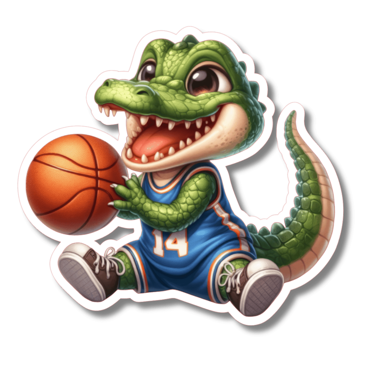 Basketball Crocodile Sticker Spirit Gear Collective Sticker