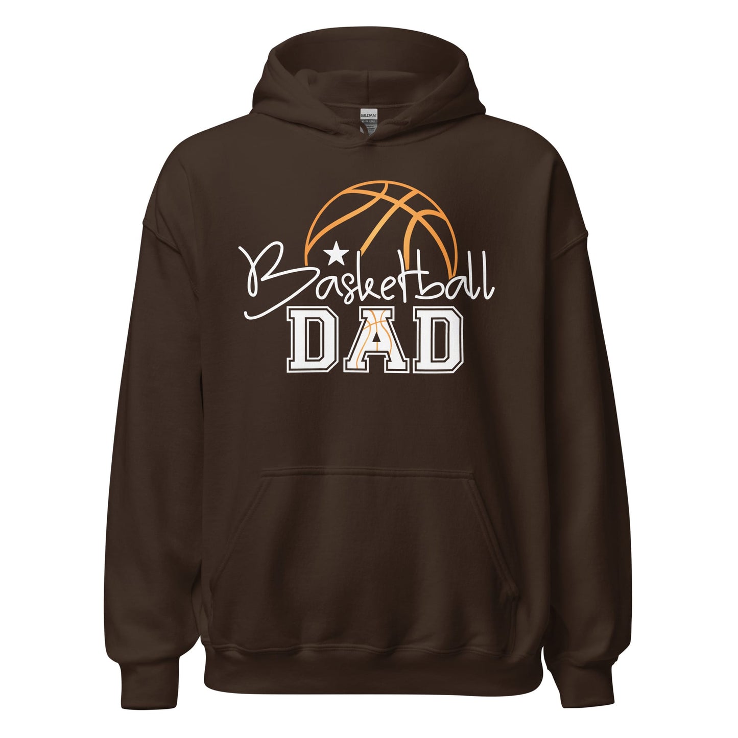 Basketball Dad Hoodie – Stylish Basketball Graphic Hoodie for Proud Sports Dads Dark Chocolate / S Spirit Gear Collective