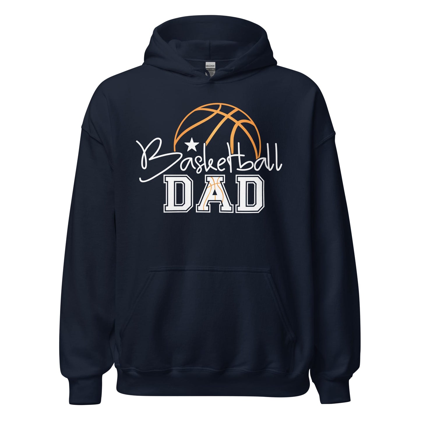 Basketball Dad Hoodie – Stylish Basketball Graphic Hoodie for Proud Sports Dads Navy / S Spirit Gear Collective