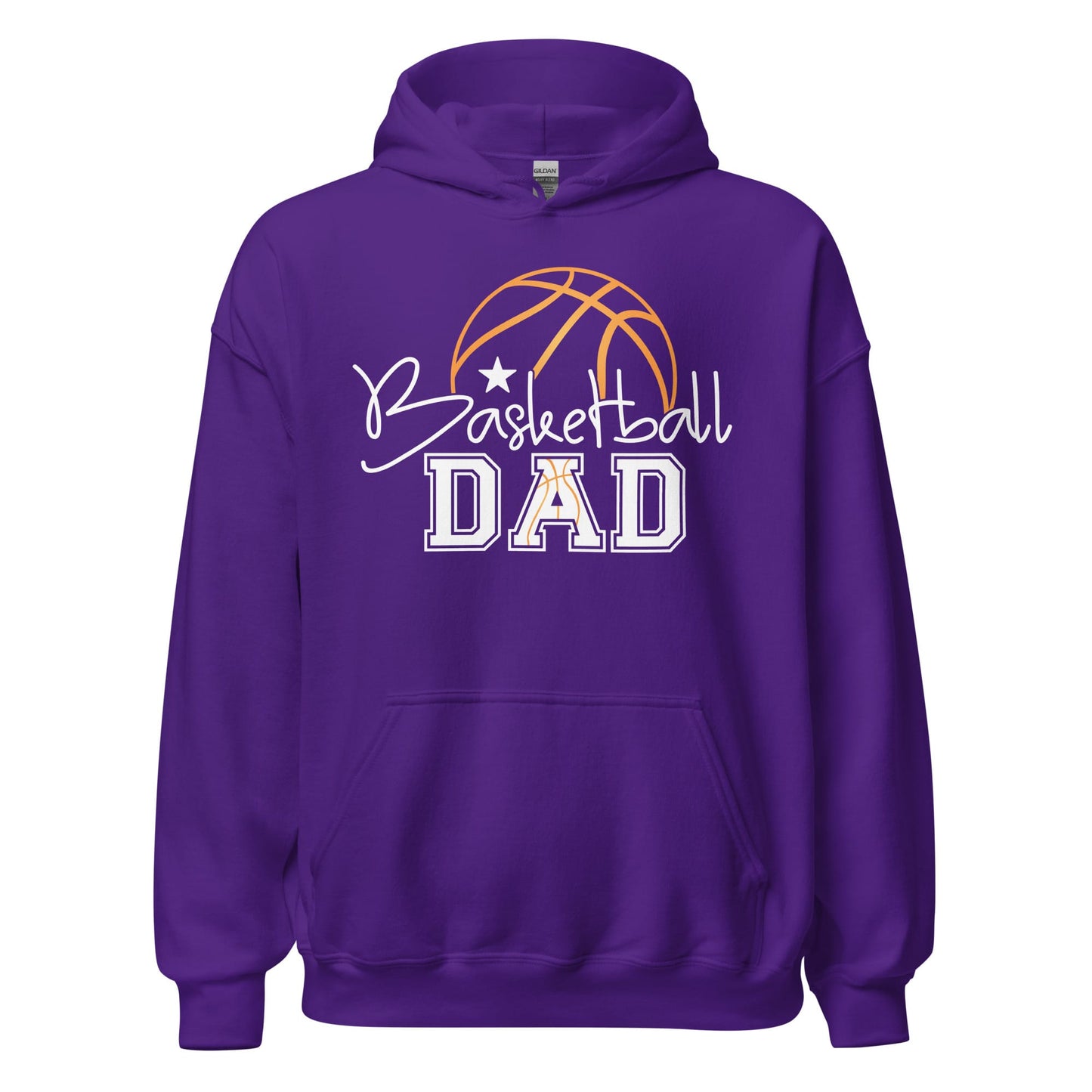 Basketball Dad Hoodie – Stylish Basketball Graphic Hoodie for Proud Sports Dads Purple / S Spirit Gear Collective
