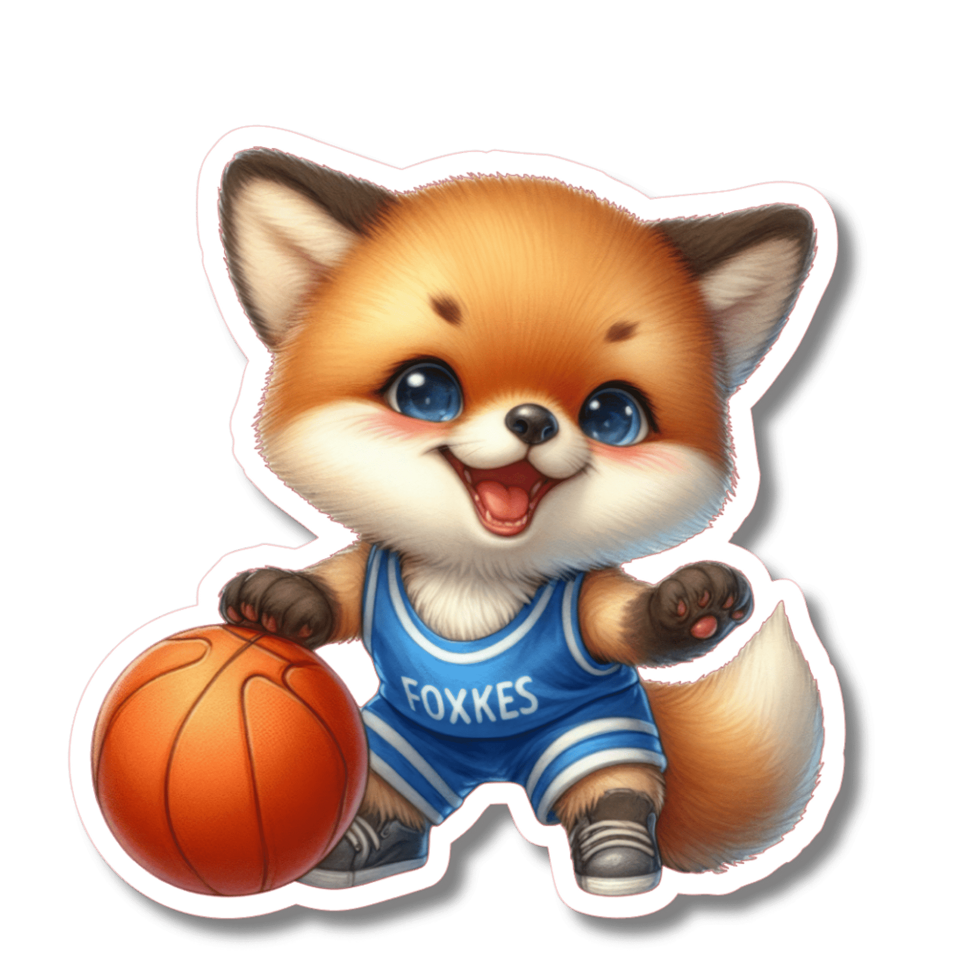 Basketball Fox Sticker Spirit Gear Collective Sticker