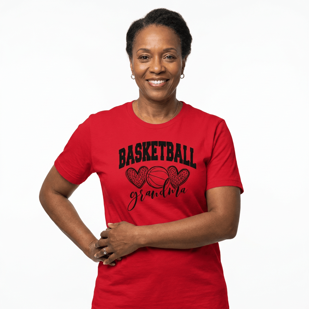 Basketball Grandma T-Shirt – Game Day Sports Grandma Tee Spirit Gear Collective T-Shirt
