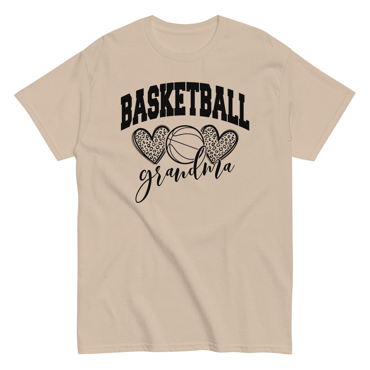 Basketball Grandma T-Shirt – Game Day Sports Grandma Tee Sand / S Spirit Gear Collective T-Shirt