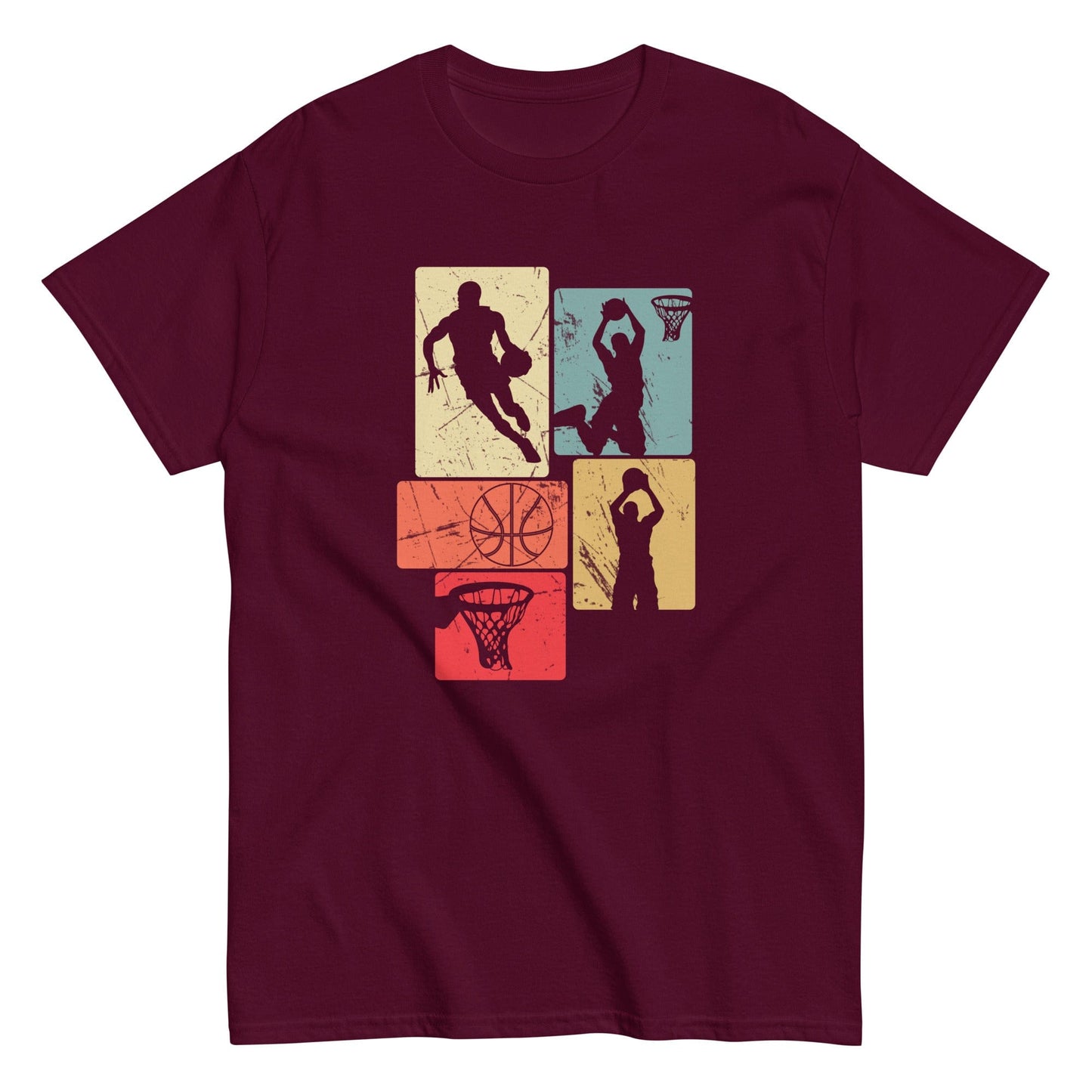 Basketball Graphic Shirt Maroon / S Spirit Gear Collective T-Shirt