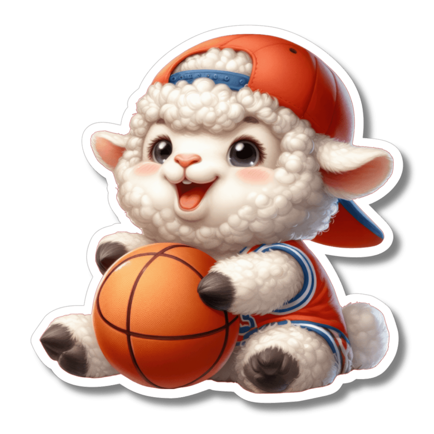 Basketball Lamb Sticker Spirit Gear Collective Sticker