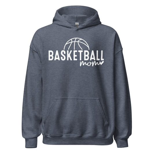 Basketball Mom Hoodie Heather Sport Dark Navy / S Spirit Gear Collective Hoodie