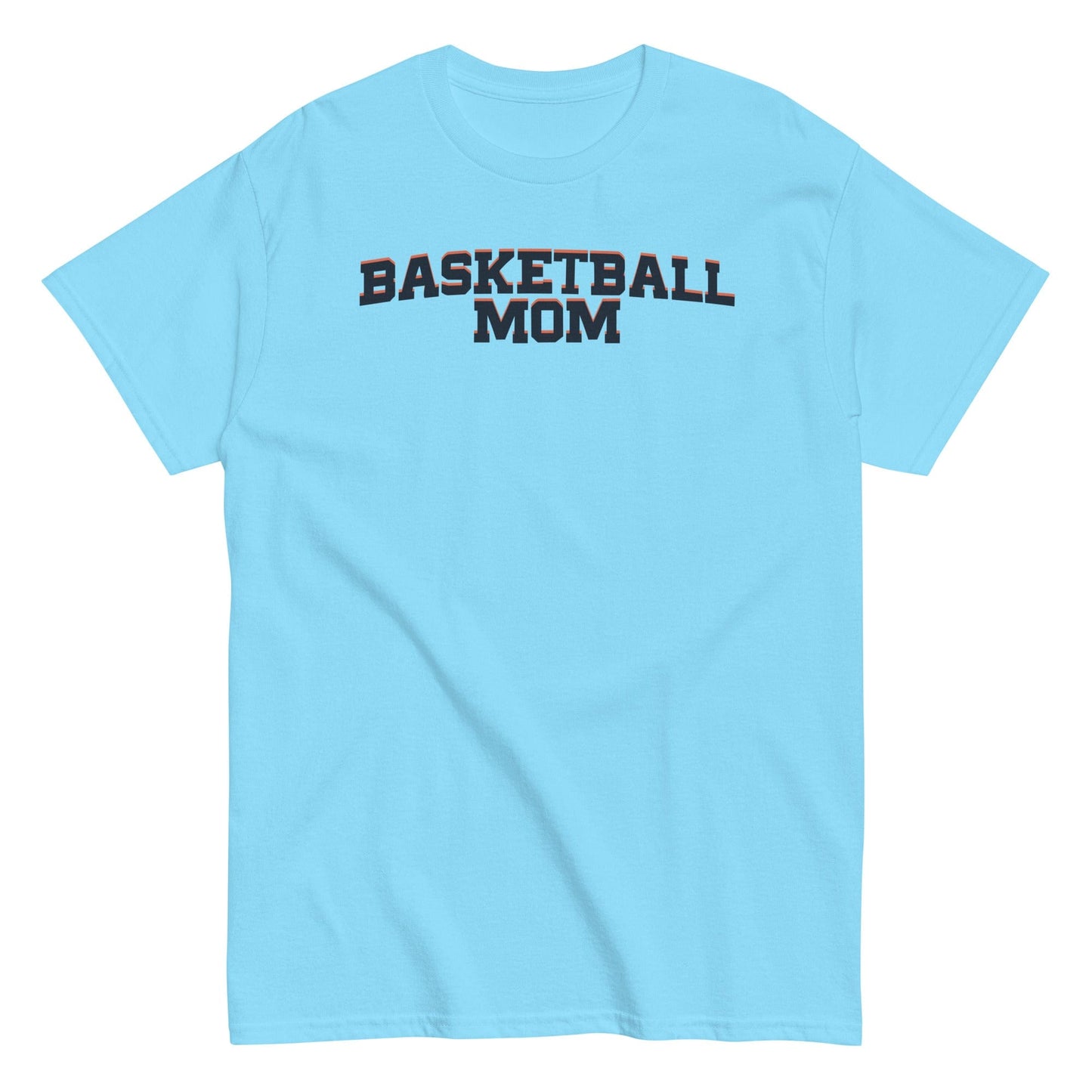 Basketball Mom Shirt - Bold Letters - Dark Text Sky / S Spirit Gear Collective T-Shirt