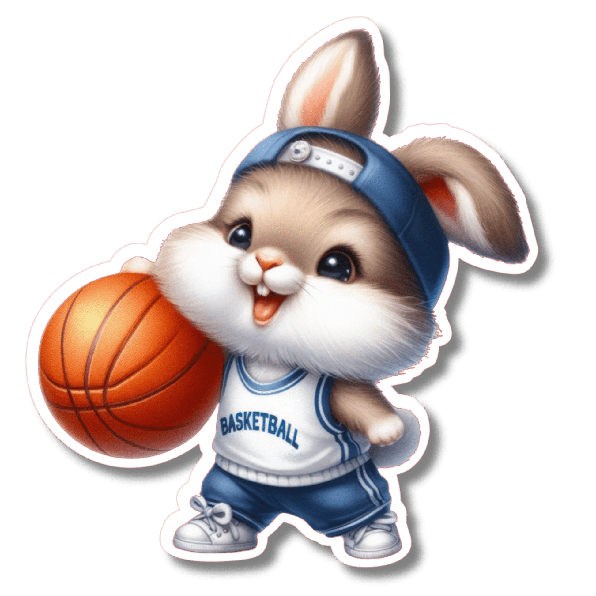 Basketball Rabbit Sticker Spirit Gear Collective Sticker