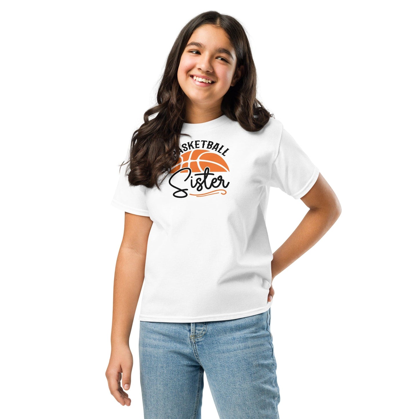Basketball Sister Graphic Tee – Game Day Sibling Support Shirt Spirit Gear Collective Basketball Sister Shirt
