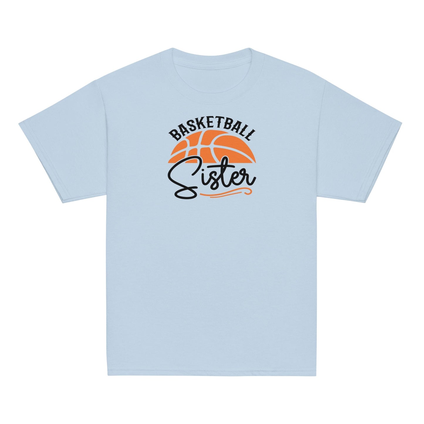 Basketball Sister Graphic Tee – Game Day Sibling Support Shirt Light Blue / XS Spirit Gear Collective Basketball Sister Shirt