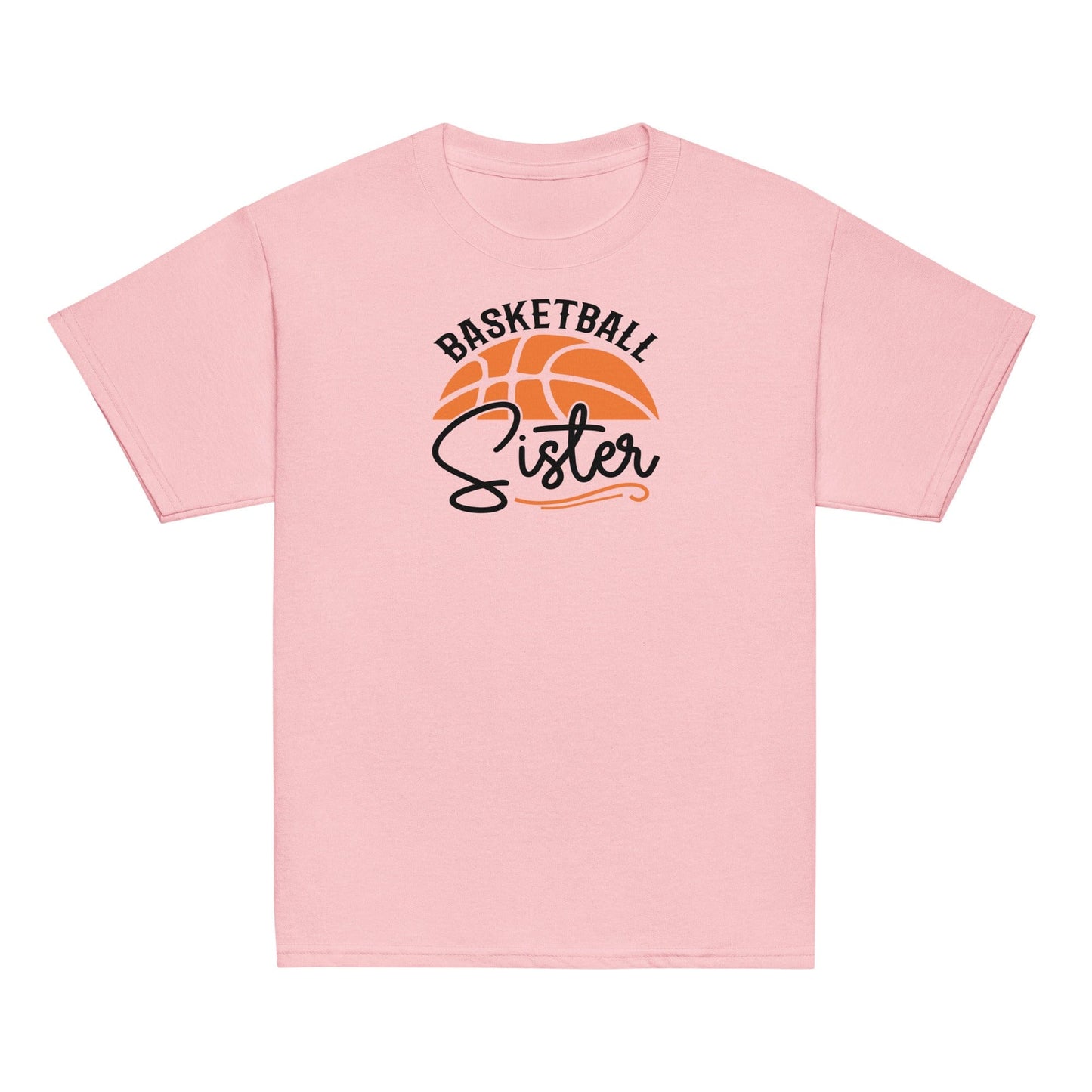 Basketball Sister Graphic Tee – Game Day Sibling Support Shirt Light Pink / XS Spirit Gear Collective Basketball Sister Shirt