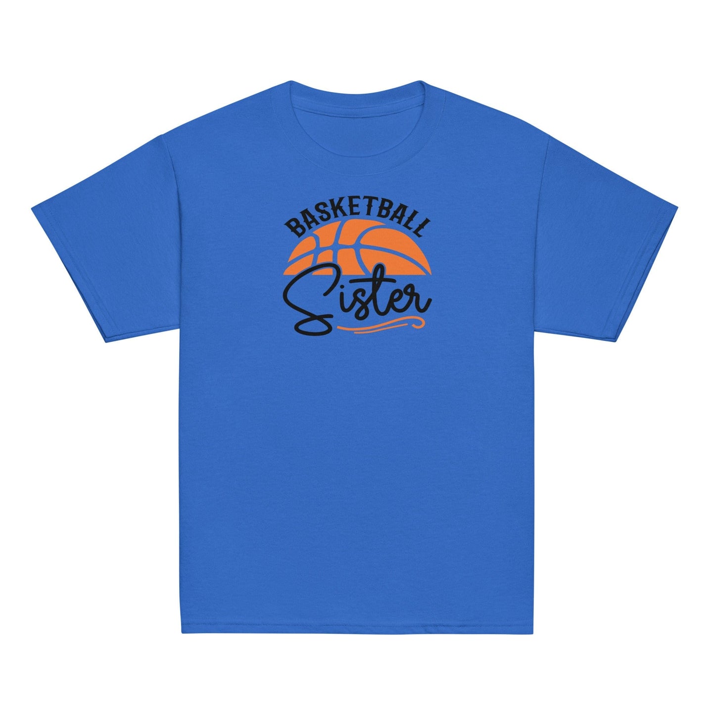 Basketball Sister Graphic Tee – Game Day Sibling Support Shirt Royal / XS Spirit Gear Collective Basketball Sister Shirt