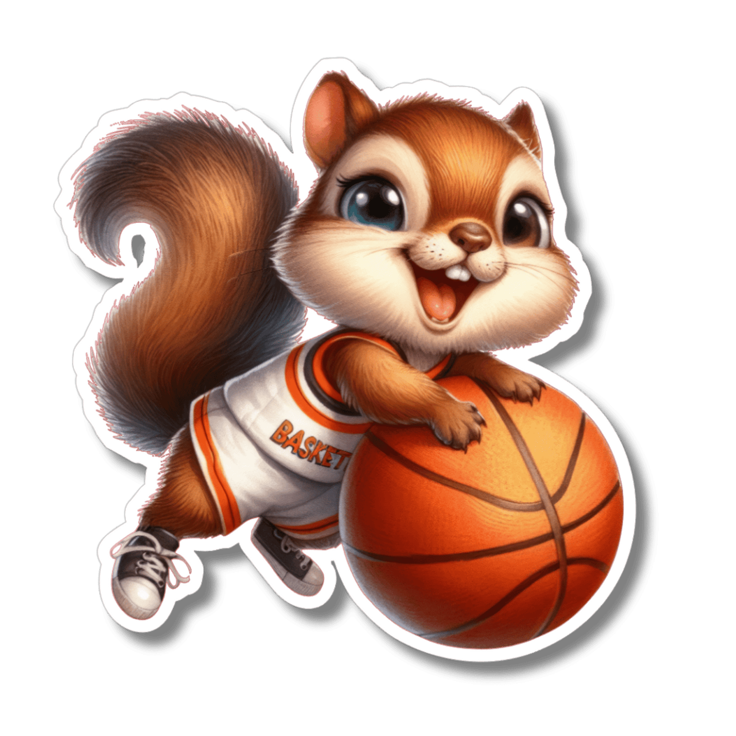 Basketball Squirrel Sticker Spirit Gear Collective Sticker