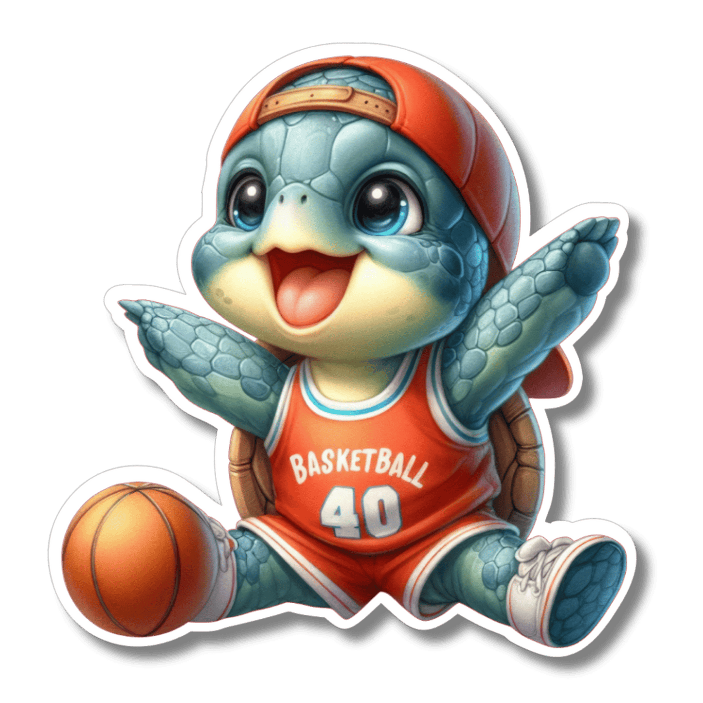 Basketball Turtle Sticker Spirit Gear Collective Sticker