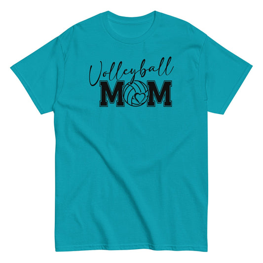 Bold & Script Volleyball Mom T-Shirt Tropical Blue / S Spirit Gear Collective T-Shirt