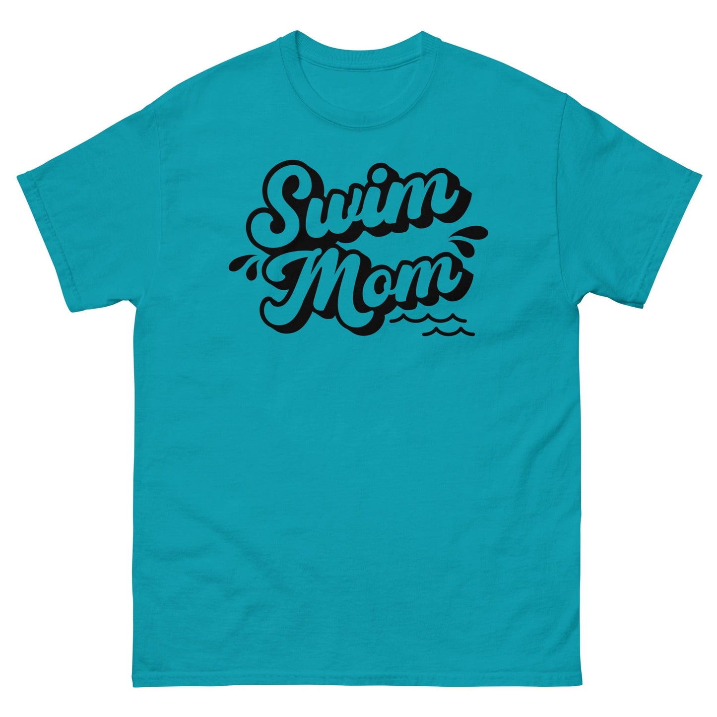 Bold Swim Mom Graphic Tee – Supportive, Stylish, and Sporty Tropical Blue / S Spirit Gear Collective T-Shirt