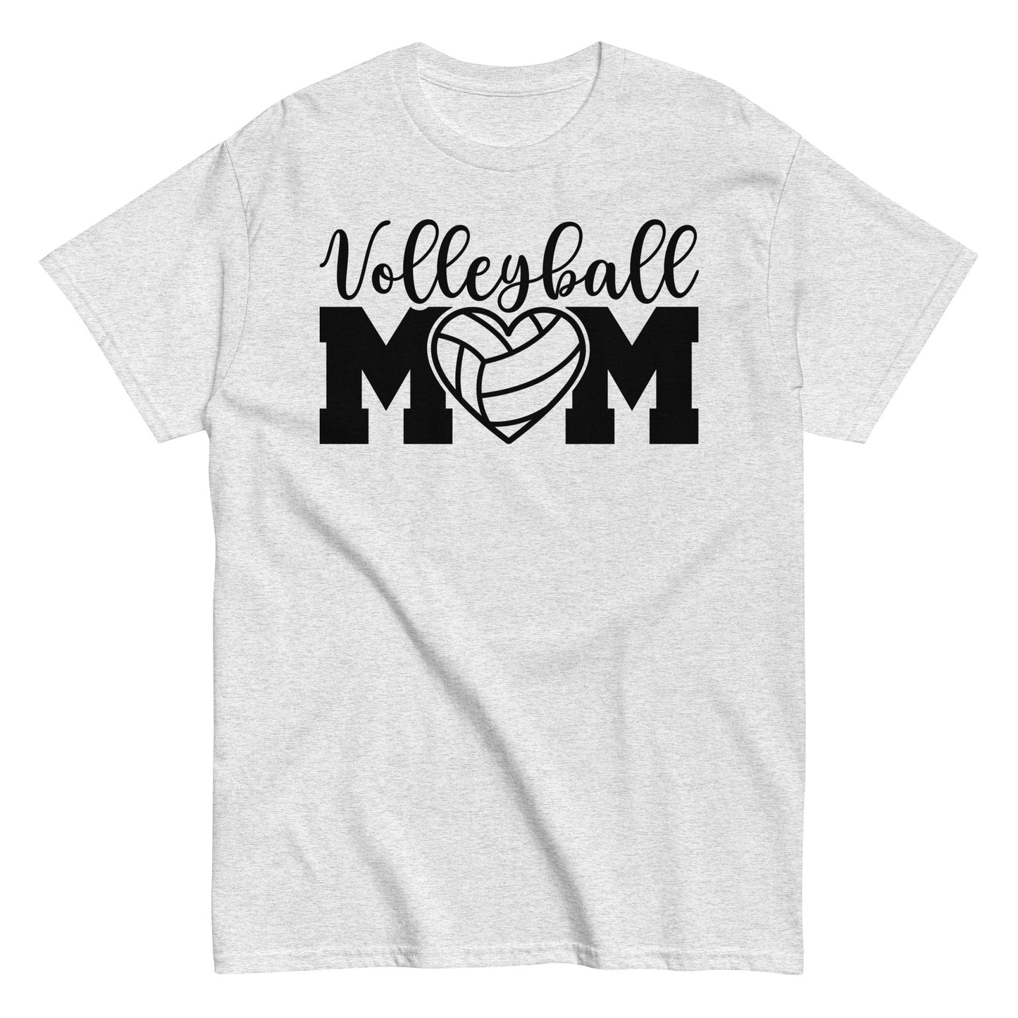 Bold Volleyball MOM Tee with Heart Graphic Ash / S Spirit Gear Collective T-Shirt