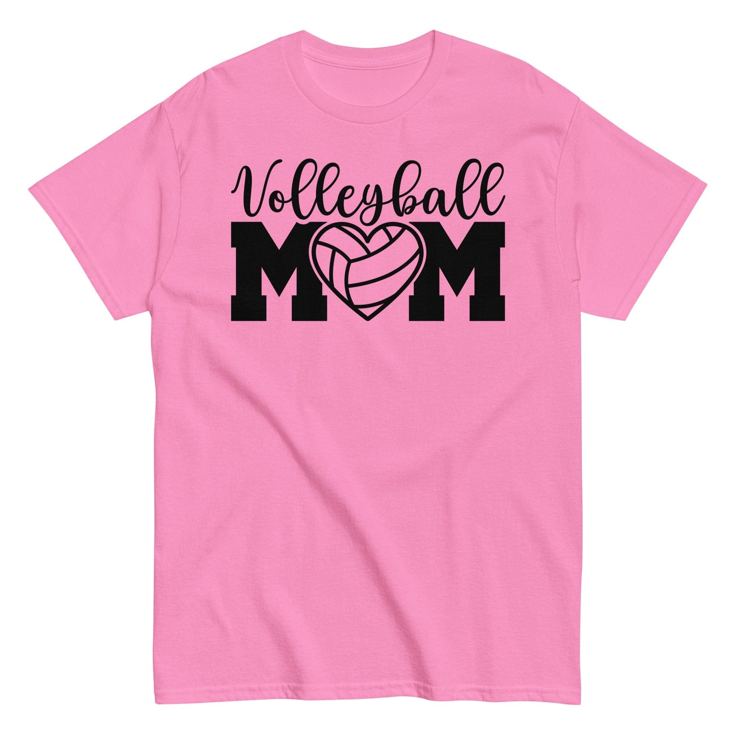 Bold Volleyball MOM Tee with Heart Graphic Azalea / S Spirit Gear Collective T-Shirt