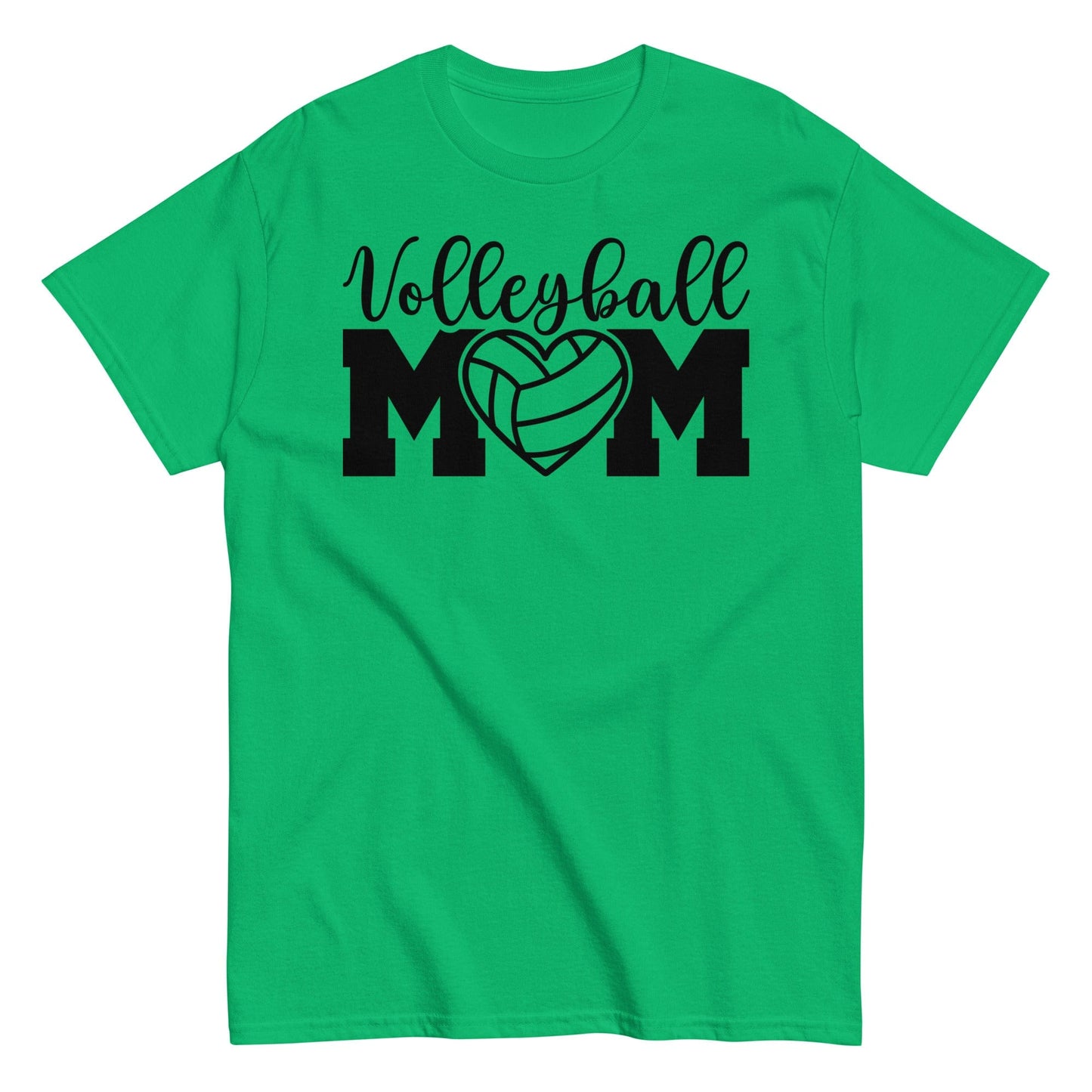 Bold Volleyball MOM Tee with Heart Graphic Irish Green / S Spirit Gear Collective T-Shirt