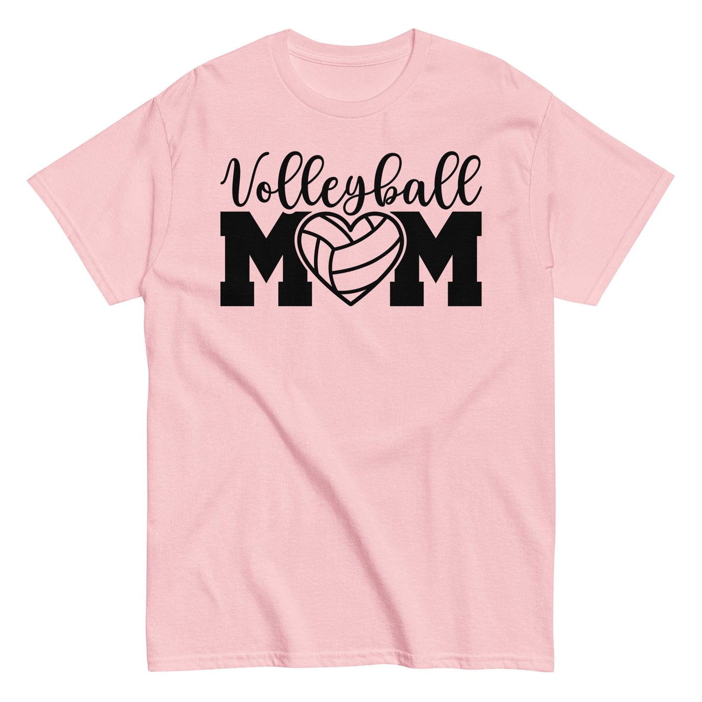 Bold Volleyball MOM Tee with Heart Graphic Light Pink / S Spirit Gear Collective T-Shirt