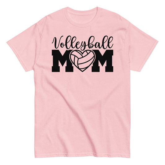 Bold Volleyball MOM Tee with Heart Graphic Light Pink / S Spirit Gear Collective T-Shirt