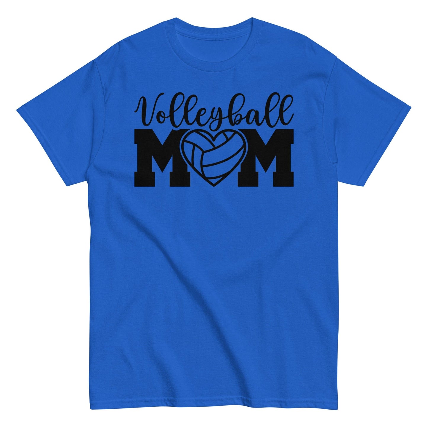 Bold Volleyball MOM Tee with Heart Graphic Royal / S Spirit Gear Collective T-Shirt