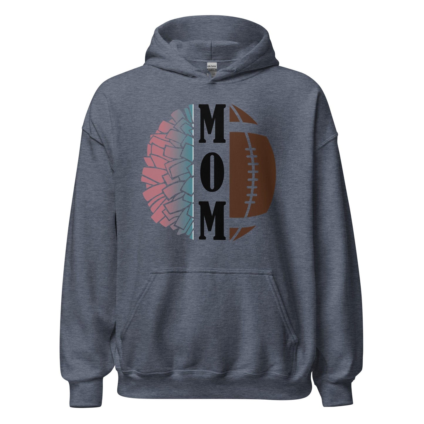 Cheer and Football Mom Hoodie Heather Sport Dark Navy / S Spirit Gear Collective Hoodie