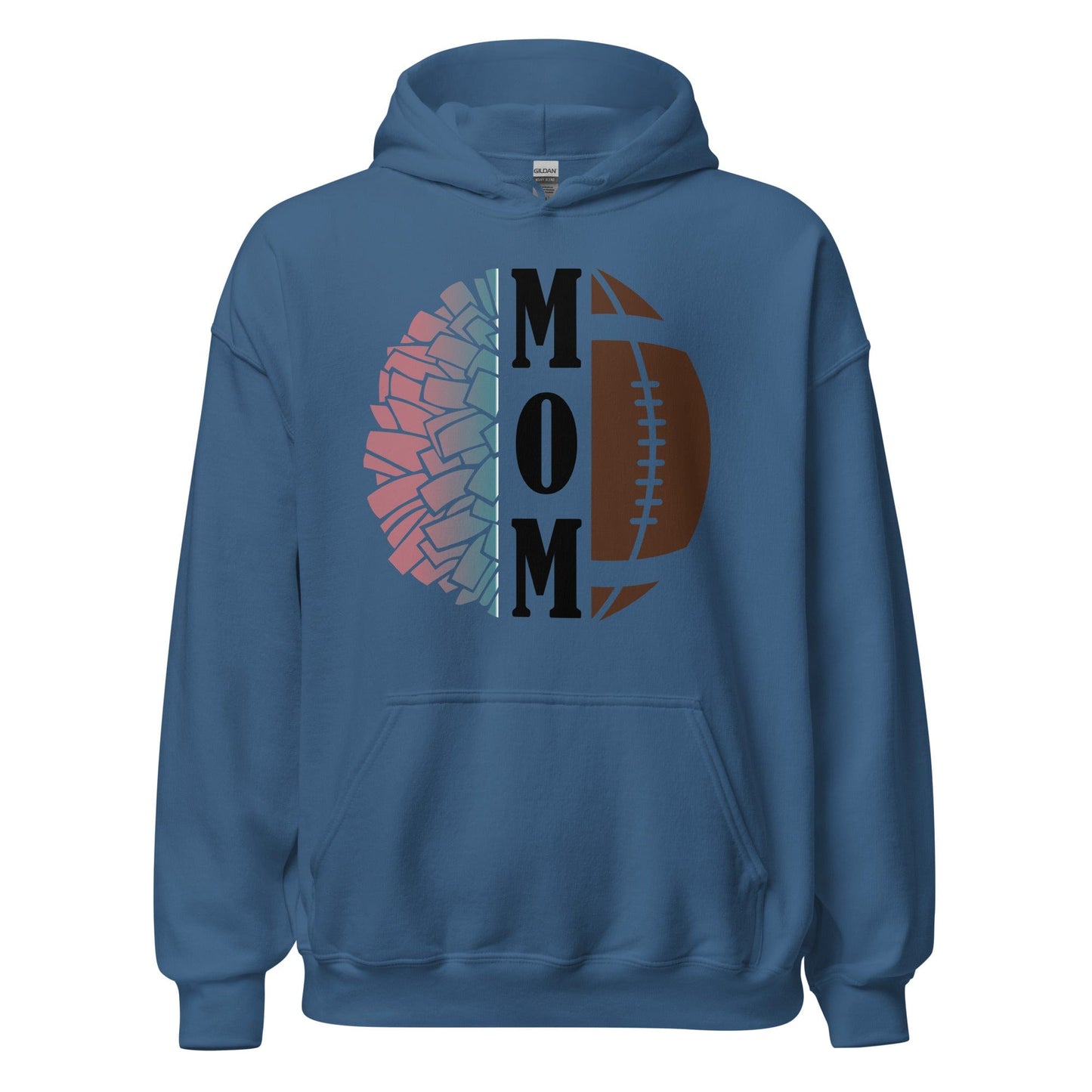 Cheer and Football Mom Hoodie Indigo Blue / S Spirit Gear Collective Hoodie