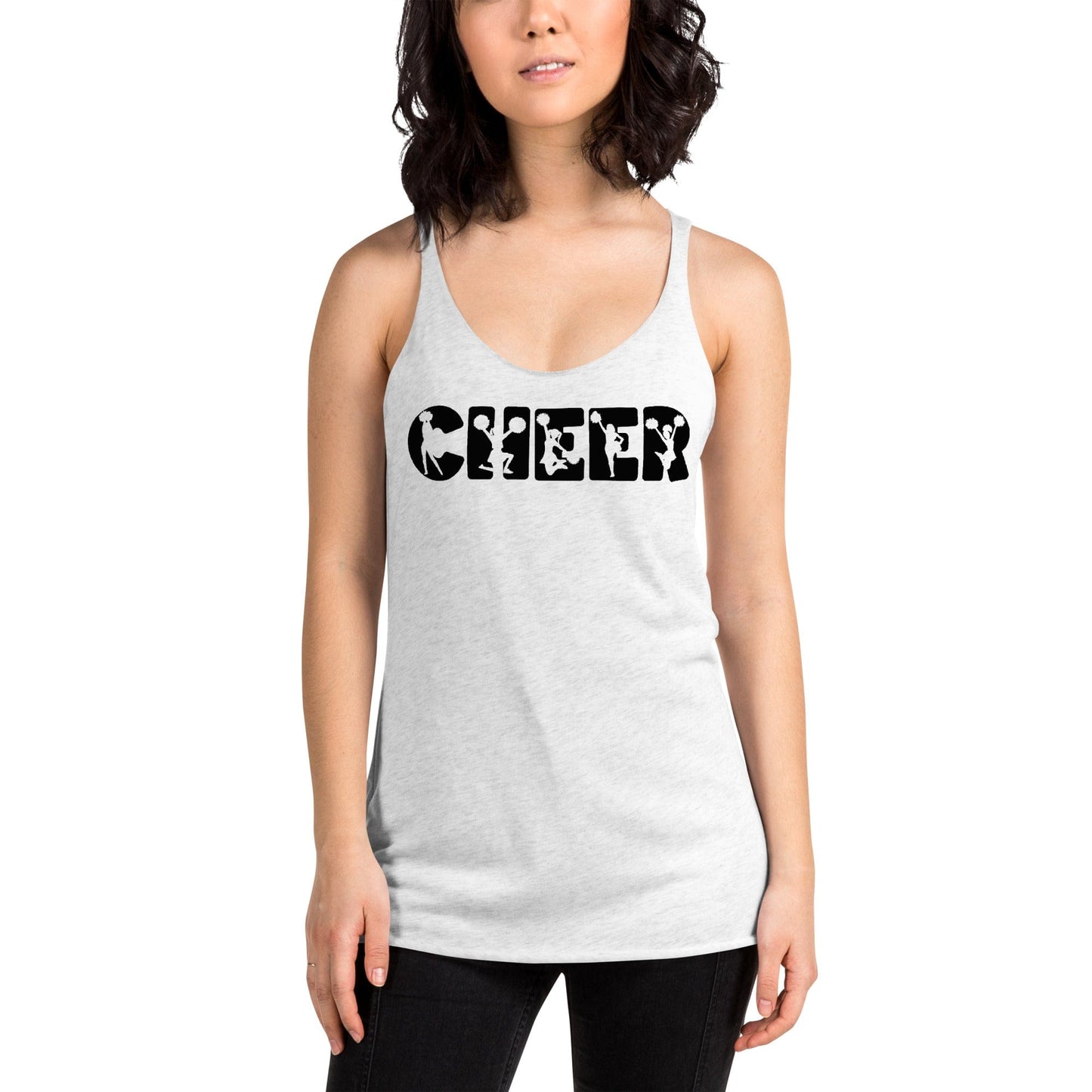 Cheer Graphic Racerback Tank – Bold Cheerleader Design Tank Top Spirit Gear Collective tank top