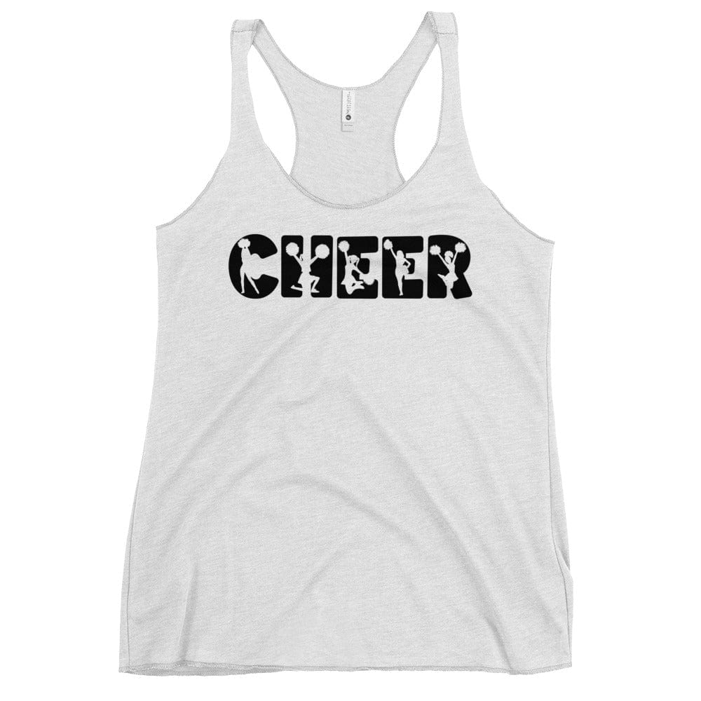 Cheer Graphic Racerback Tank – Bold Cheerleader Design Tank Top Heather White / XS Spirit Gear Collective tank top