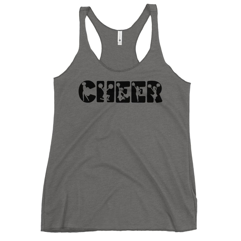 Cheer Graphic Racerback Tank – Bold Cheerleader Design Tank Top Premium Heather / XS Spirit Gear Collective tank top