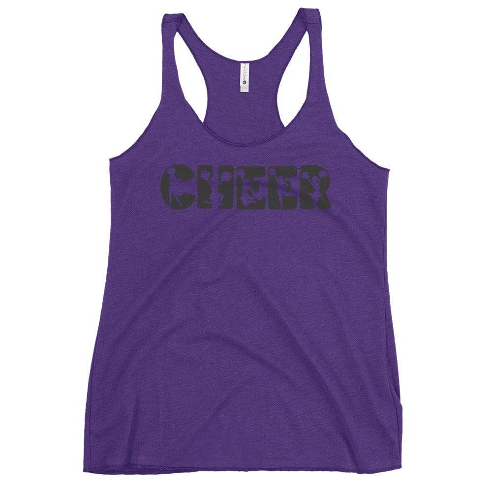Cheer Graphic Racerback Tank – Bold Cheerleader Design Tank Top Purple Rush / XS Spirit Gear Collective tank top
