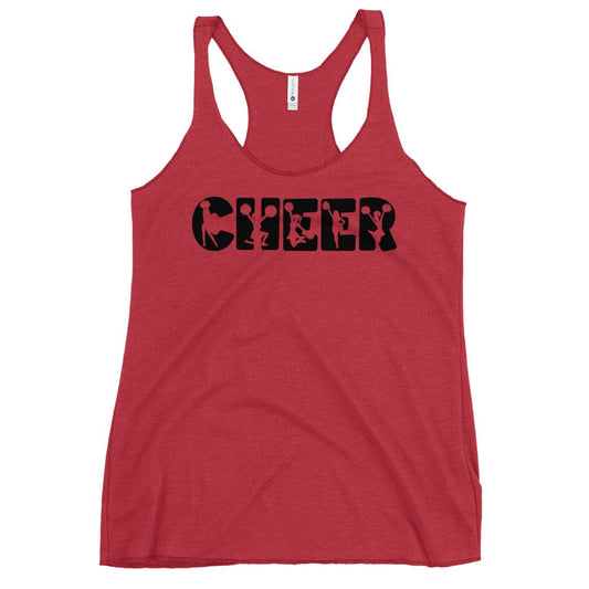 Cheer Graphic Racerback Tank – Bold Cheerleader Design Tank Top Vintage Red / XS Spirit Gear Collective tank top