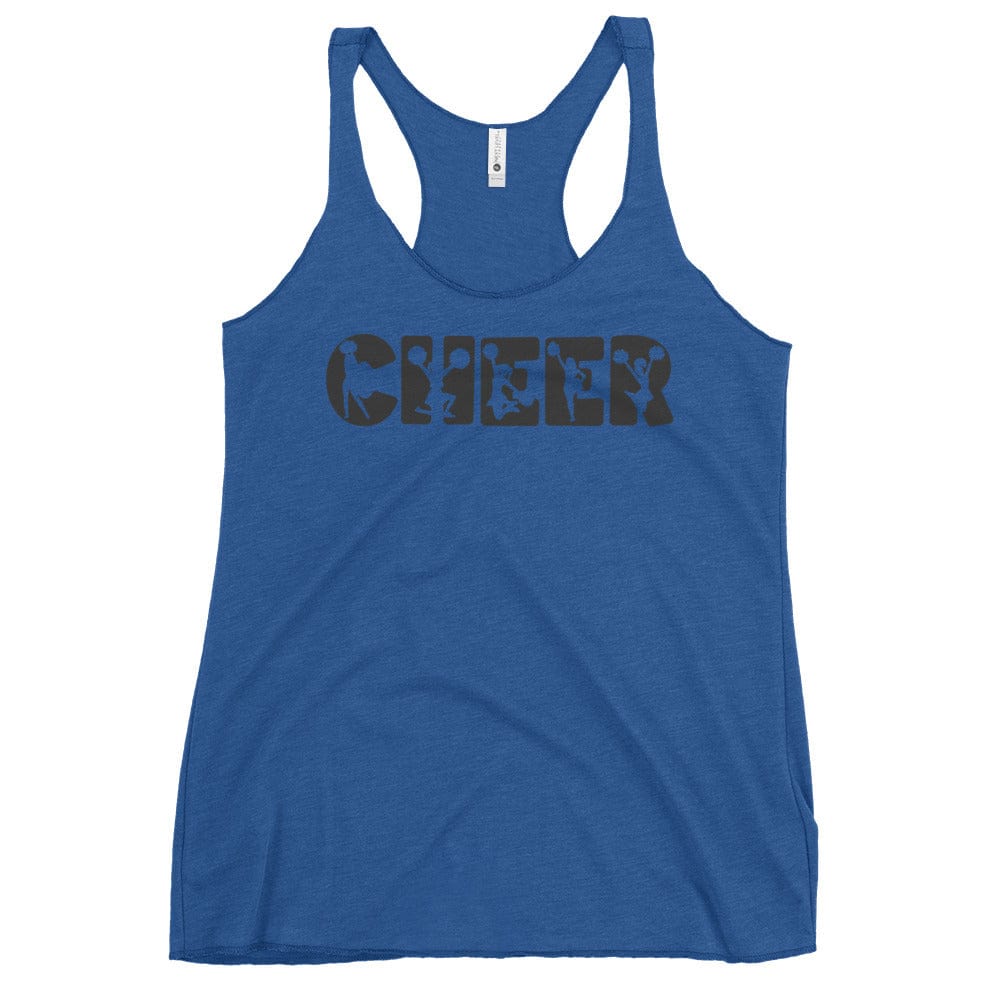 Cheer Graphic Racerback Tank – Bold Cheerleader Design Tank Top Vintage Royal / XS Spirit Gear Collective tank top
